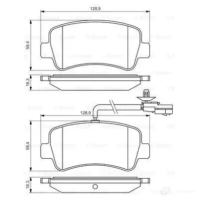 Тормозные колодки, комплект BOSCH 25112 342466 0986494500 BP1419 изображение 6