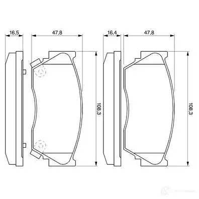 Тормозные колодки, комплект BOSCH 7359D510; 7389D510 0986460997 337763 21 659