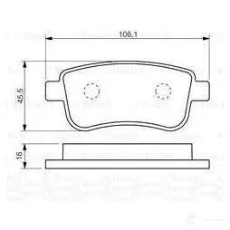 Тормозные колодки, комплект BOSCH 0986494452 BP1375 24820 342433 - Изображение 1