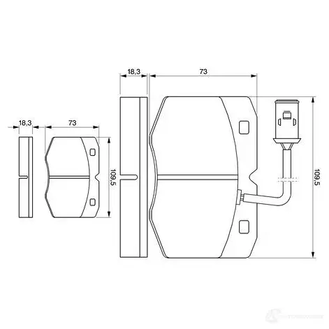 Тормозные колодки, комплект BOSCH BP116 336130 0986424240 29 037
