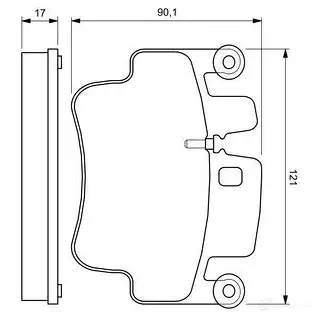 Тормозные колодки, комплект BOSCH 23 329 0986424681 7643D776; 7798D917; 7894D993 336366