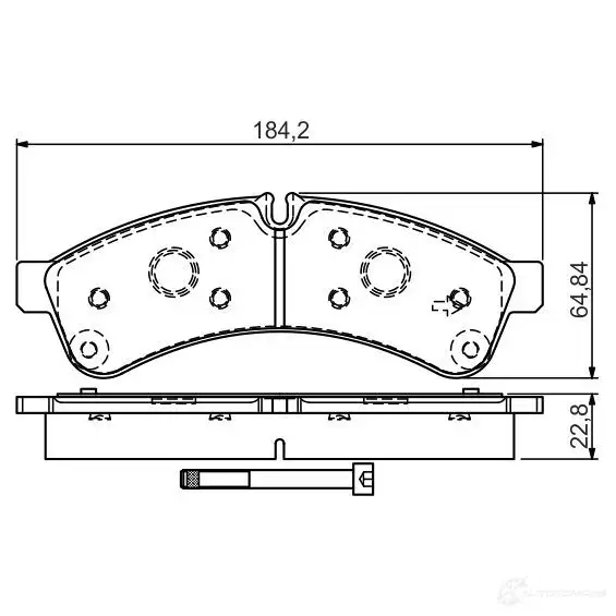 Тормозные колодки, комплект BOSCH 0986tb3191 TB3191 6016542 E9 90R - 01717/004