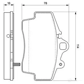 Тормозные колодки, комплект BOSCH 7643D776 0986424615 21 942 336319