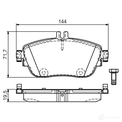 Тормозные колодки, комплект BOSCH 6016740 0986tb3170 E9 90R - 01108/3217 24869
