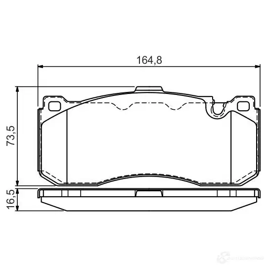 Тормозные колодки, комплект BOSCH 6016632 E9 90R - 01108/2594 24316 0986tb3181