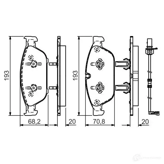 Тормозные колодки, комплект BOSCH 6016642 0986tb3178 E9 90R - 01108/2923 TB3178 изображение 0