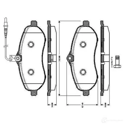 Тормозные колодки, комплект BOSCH 0986tb3037 6016342 4047024651166 71 8AOZ изображение 0