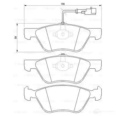 Тормозные колодки, комплект BOSCH 336299 BP324 216 36 0986424578 изображение 4