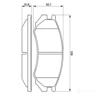 Тормозные колодки, комплект BOSCH 0986460981 7428D549 337750 21280