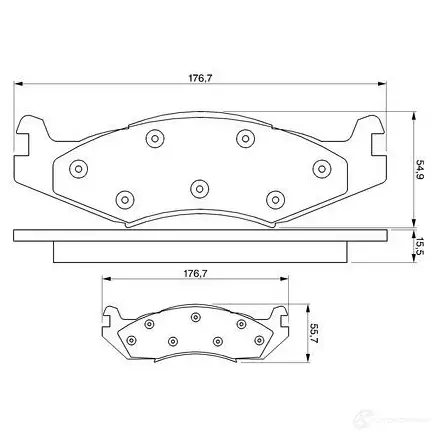 Тормозные колодки, комплект BOSCH 7122AD20;7122-D20;7122D203;7531D651 336144 0986424273 21 820