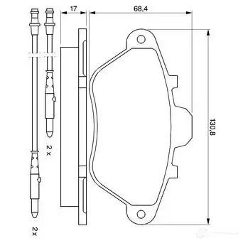 Тормозные колодки, комплект BOSCH 21 298 0986460950 90R-011096/794 337720