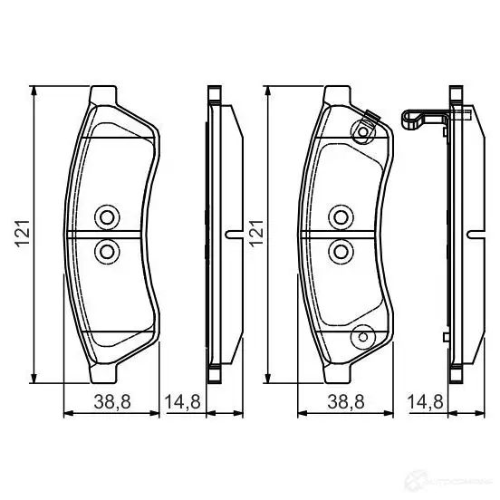 Тормозные колодки, комплект BOSCH BP1571 0986495168 24744 342724