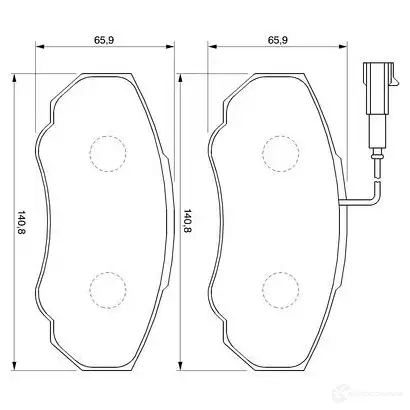 Тормозные колодки, комплект BOSCH 0986424703 336386 8318D119 23 917 изображение 0