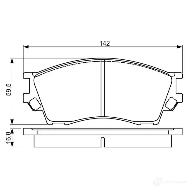Тормозные колодки, комплект BOSCH E9 90R-02A1080/0280 BP1614 0986495325 342819