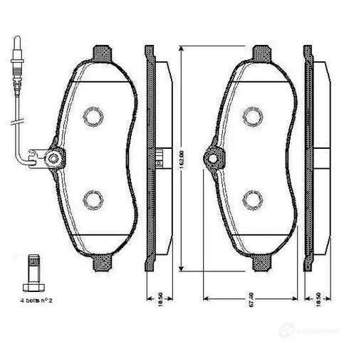 Тормозные колодки, комплект BOSCH 6016340 5 G8LAQ8 0986tb3015 4047024559714