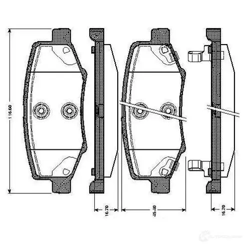 Тормозные колодки, комплект BOSCH 0986tb3009 IZREE7 8 4047024559653 6016864 изображение 0