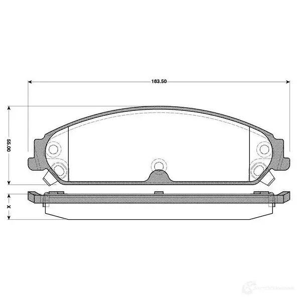 Тормозные колодки, комплект BOSCH 0986tb3119 6016654 EXR BD 4047024790759 изображение 0