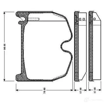 Тормозные колодки, комплект BOSCH 0986tb2452 6016574 D 983 7885 D 983 7885 изображение 0