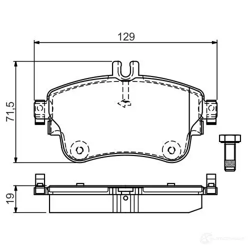 Тормозные колодки, комплект BOSCH 25326 6016742 E9 90R - 01108/3218 0986tb3194