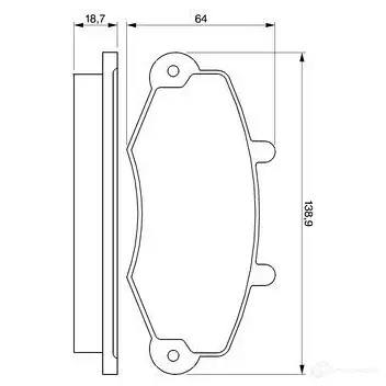 Тормозные колодки, комплект BOSCH 21 470 0986460963 90R 01029/027 337733