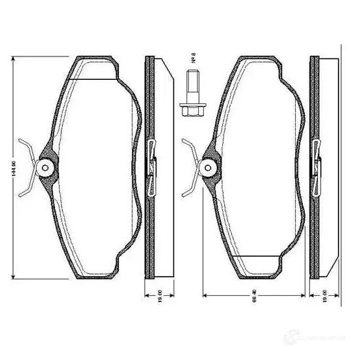 Тормозные колодки, комплект BOSCH 0986tb2274 D 676 7556 D 676 7556 6014144