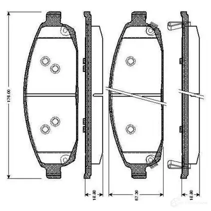 Тормозные колодки, комплект BOSCH 6016584 RGK NX 4047024559820 0986tb3027 изображение 0