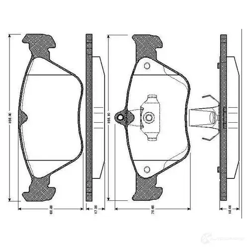 Тормозные колодки, комплект BOSCH 6015302 D 644 7522 0986tb2256 D 644 7522 изображение 0