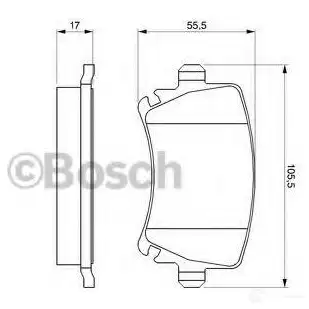 Тормозные колодки, комплект BOSCH 336468 8213D1108 8213D1348 0986424796 23 914