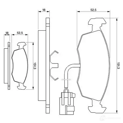 Тормозные колодки, комплект BOSCH 7201D298 21 625 336128 0986424237