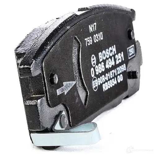 Тормозные колодки, комплект BOSCH 0986494251 24498 342239 8391D127 изображение 2