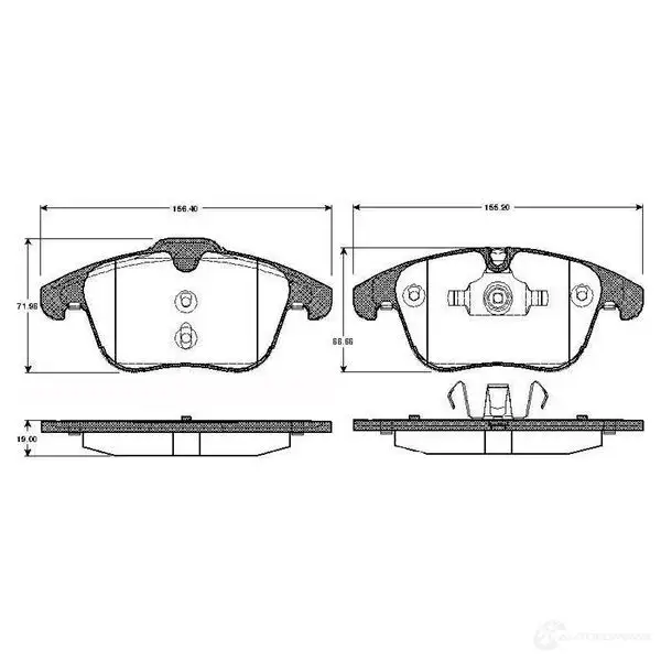 Тормозные колодки, комплект BOSCH D1241 8358 D1241 8358 0986tb2939 6016386