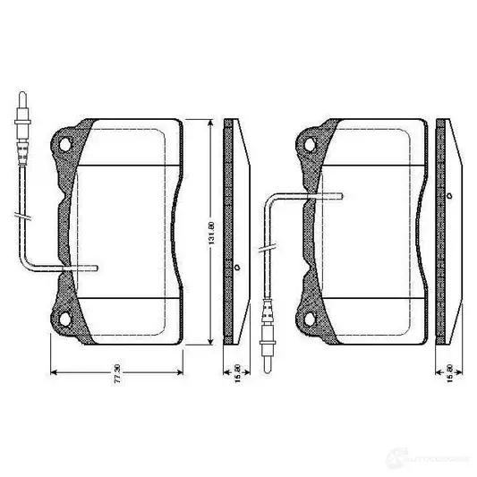 Тормозные колодки, комплект BOSCH 0986tb2771 4047024114159 RP1C 1B8 6014250