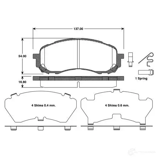 Тормозные колодки, комплект BOSCH 6016592 5ZL0Z9 V 4047024790766 0986tb3120