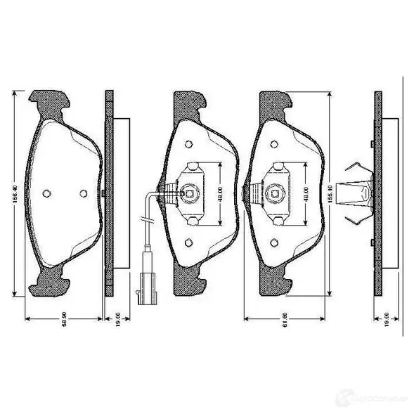 Тормозные колодки, комплект BOSCH 4047024113763 6014148 0986tb2733 VWKAI U