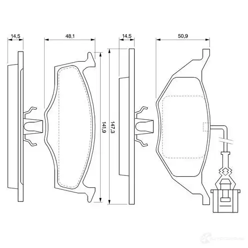 Тормозные колодки, комплект BOSCH 23 394 336325 0986424632 90R-010217/004