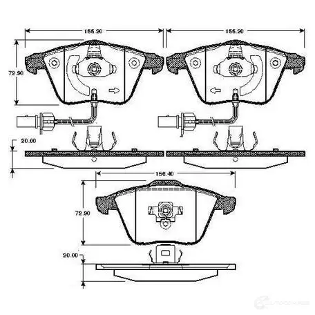 Тормозные колодки, комплект BOSCH 6016446 0986tb2849 D 915A 8220 D 915A 8220 изображение 0