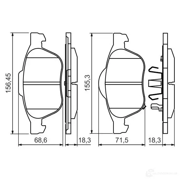 Тормозные колодки, комплект BOSCH 342452 BP1406 0986494485 24009 изображение 0