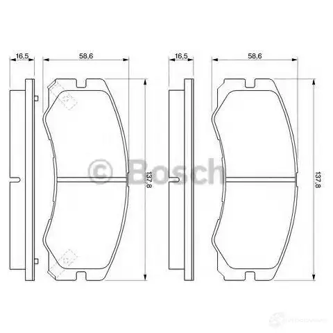 Тормозные колодки, комплект BOSCH 336175 0986424366 7459D579; 7585D579 21 847 изображение 4