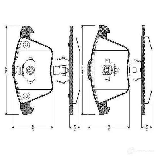 Тормозные колодки, комплект BOSCH 4047024114913 6016274 0986tb2850 T JBSI