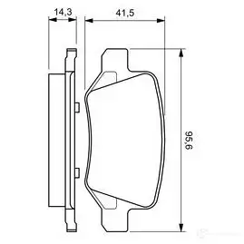 Тормозные колодки, комплект BOSCH 336258 23 138 0986424522 8467D135