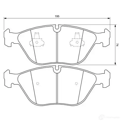 Тормозные колодки, комплект BOSCH 21484 7561D682 336338 0986424649 изображение 3