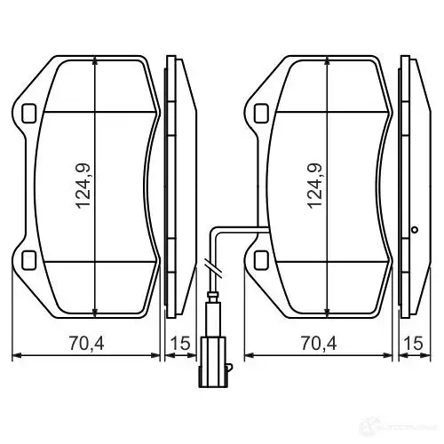 Тормозные колодки, комплект BOSCH 24162 0986494228 342216 BP1163 изображение 5