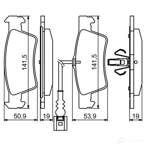 Тормозные колодки, комплект BOSCH 0986494219 BP1155 342207 24367 изображение 9