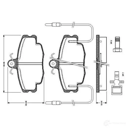 Тормозные колодки, комплект BOSCH 0986tb2075 4047023032942 I Z62H 6016876 изображение 0