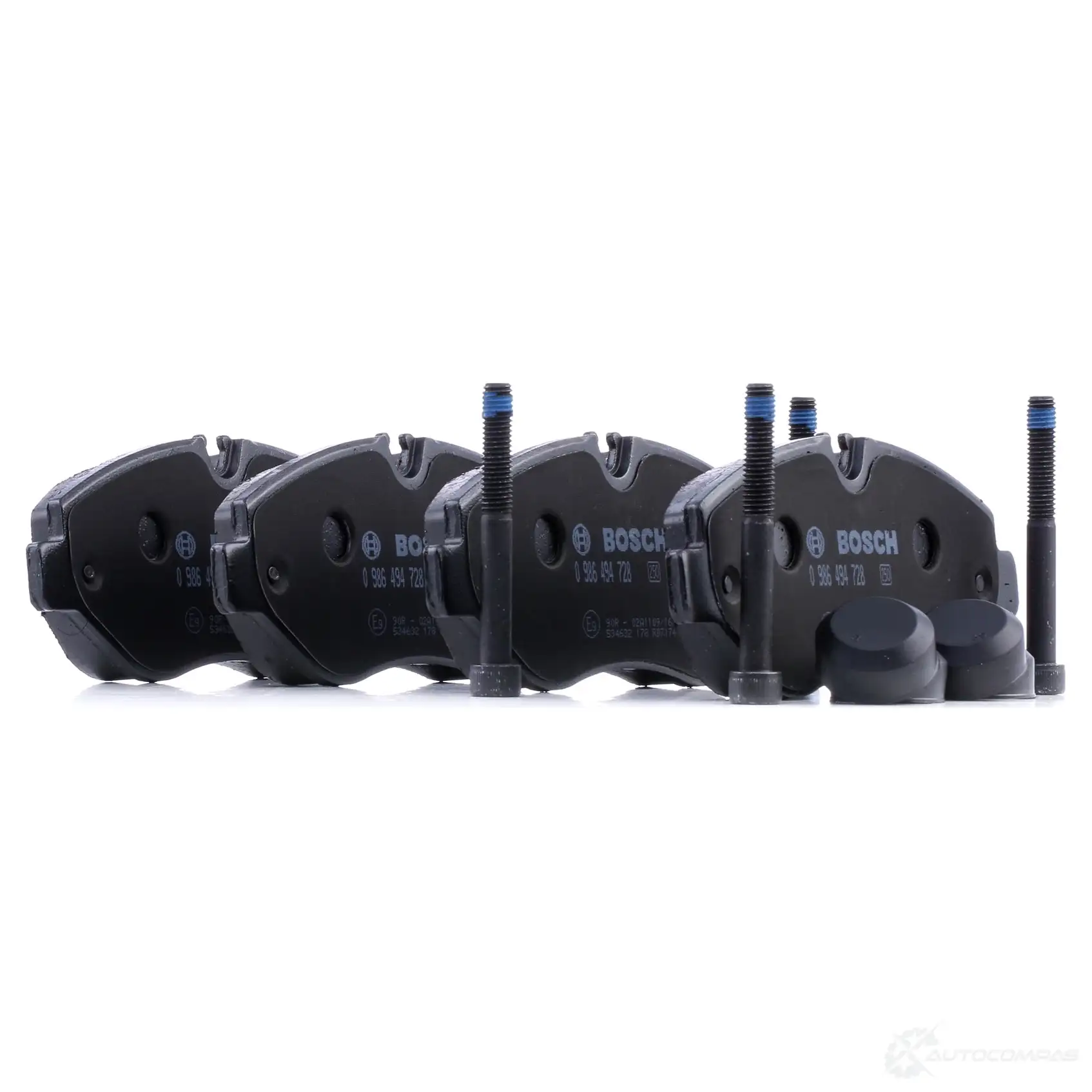 Тормозные колодки, комплект BOSCH 1207162621 4047025656481 0986494728 4X2P 2YY - Изображение 1