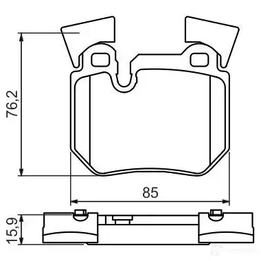 Тормозные колодки, комплект BOSCH 24315 342402 8484D137 0986494421