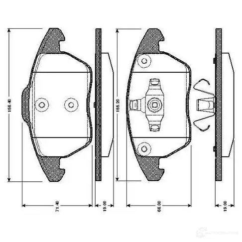 Тормозные колодки, комплект BOSCH 0986tb2859 6014332 UI6O S 4047024114982 изображение 0