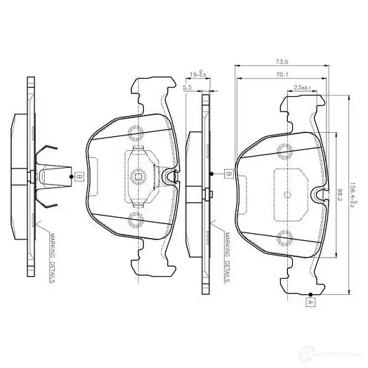 Тормозные колодки, комплект BOSCH 0986tb2292 6016172 D 681 7560 D 681 7560 изображение 0