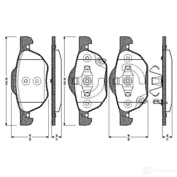 Тормозные колодки, комплект BOSCH 0986tb2873 6016306 WVA 23856 E9 90R - 01108/1004