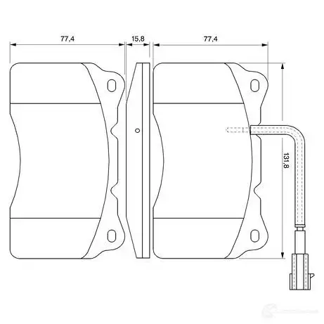 Тормозные колодки, комплект BOSCH 23092 BP977 0986494067 342076